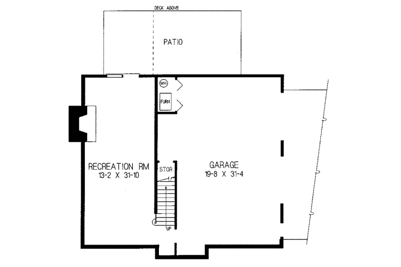 Home Plan - Floor Plan - Lower Floor for European House Plan #72-393 - 3 bed, 3.5 bath