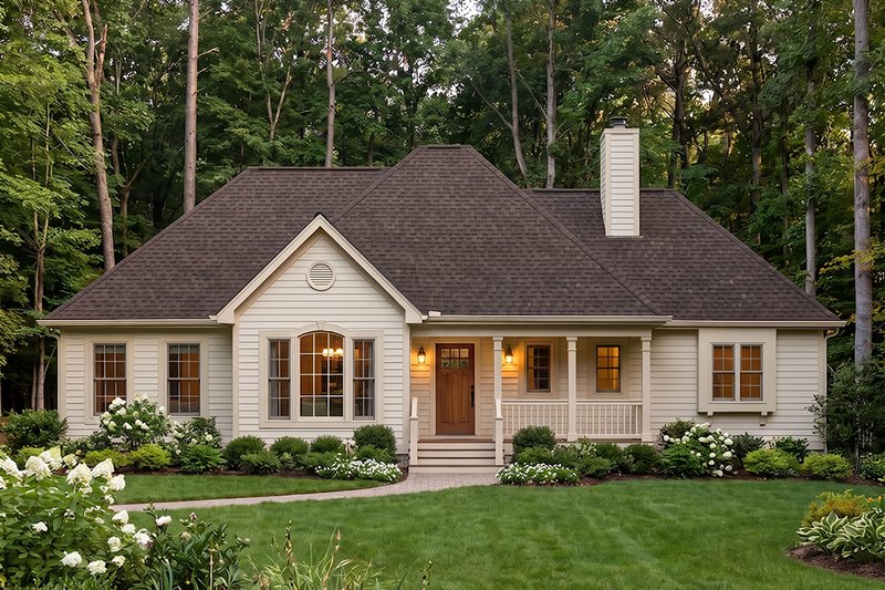 Home Plan - Exterior - Front Elevation 2 for Southern House Plan #406-231 - 4 bed, 3 bath