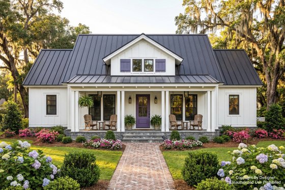 Exterior - Front Elevation for Farmhouse House Plan #51-1443 - 3 bed, 2 bath