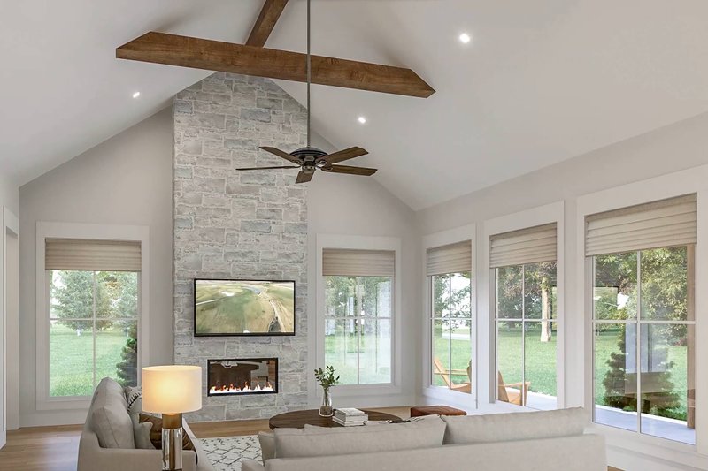 House Plan Design - Interior - Family Room for Farmhouse House Plan #430-348 - 3 bed, 2.5 bath
