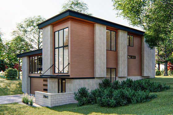Exterior - Other Elevation for Contemporary House Plan #455-209 - 3 bed, 2.5 bath