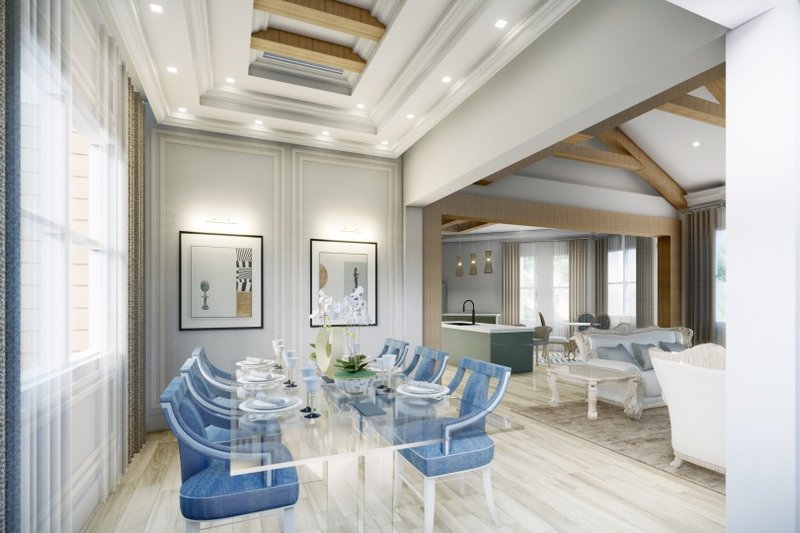 House Blueprint - Interior - Dining Room for Ranch House Plan #54-466 - 3 bed, 2.5 bath