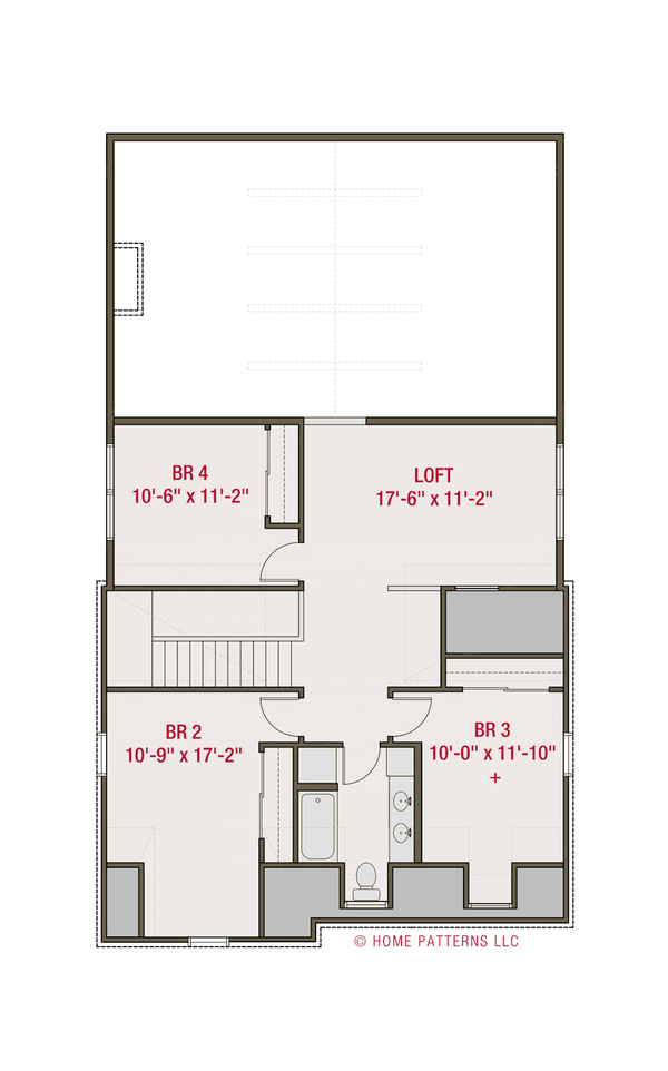 Tudor Floor Plan - Upper Floor Plan #461-104