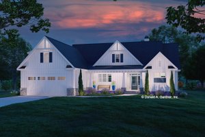 Exterior - Front Elevation 3 for Farmhouse House Plan #929-1138 - 3 bed, 2 bath