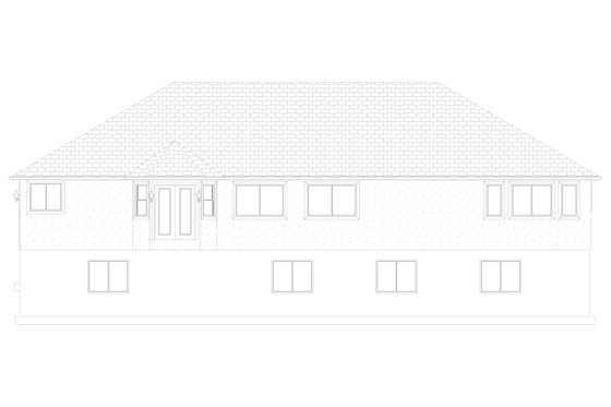 Exterior - Rear Elevation 2 for Traditional House Plan #1060-191 - 3 bed, 2 bath