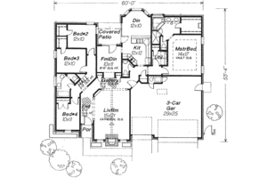Floor Plan - Main Floor for Traditional House Plan #310-786 - 4 bed, 2.5 bath