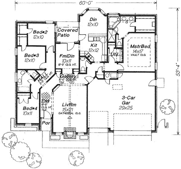 Traditional Floor Plan - Main Floor Plan #310-786