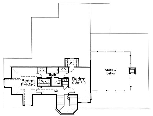 Dream House Plan - Country Floor Plan - Upper Floor Plan #120-148