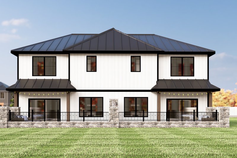Architectural House Design - Exterior - Rear Elevation for Contemporary House Plan #1064-359 - 3 bed, 2.5 bath