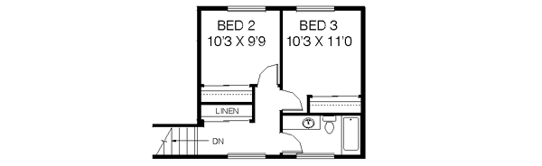 House Design - Traditional Floor Plan - Upper Floor Plan #60-450