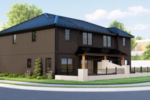 Exterior - Rear Elevation 2 for Modern House Plan #1064-310 - 6 bed, 5 bath