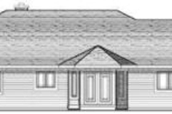 Exterior - Rear Elevation for Traditional House Plan #70-645 - 3 bed, 2.5 bath