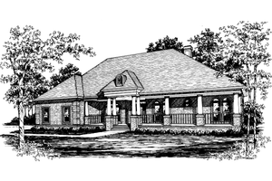 Architectural House Design - Traditional Exterior - Front Elevation Plan #30-183