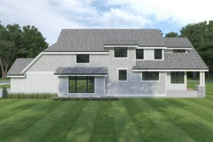 Exterior - Rear Elevation for Cottage House Plan #1070-107 - 3 bed, 3.5 bath