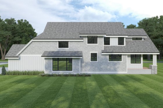 Exterior - Rear Elevation for Cottage House Plan #1070-107 - 3 bed, 3.5 bath