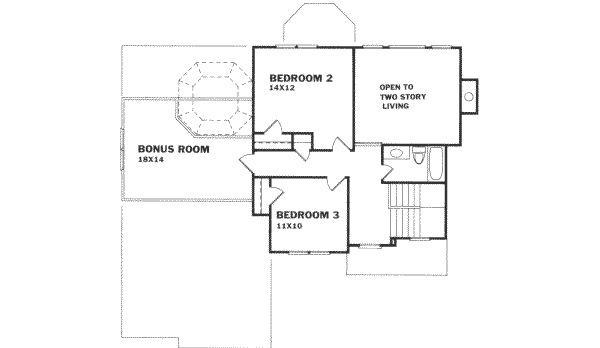 Southern Floor Plan - Upper Floor Plan #129-141