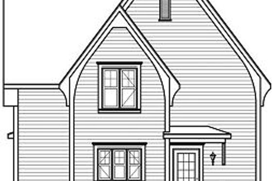 Exterior - Rear Elevation for Farmhouse House Plan #23-820 - 2 bed, 1.5 bath