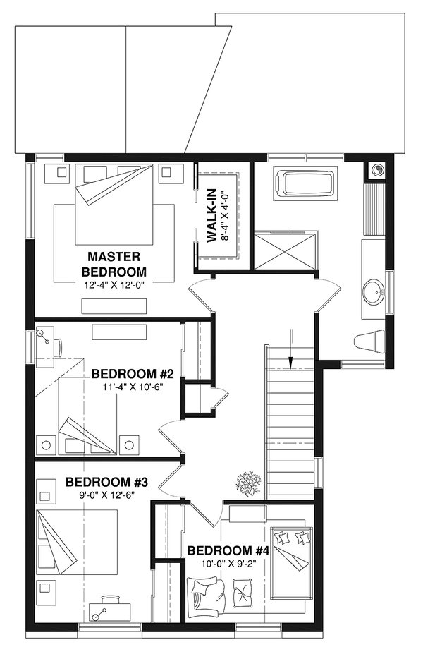 Dream House Plan - Modern Floor Plan - Upper Floor Plan #23-2853