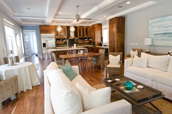 Exterior - Front Elevation 4 for Beach House Plan #443-18 - 4 bed, 3 bath