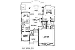 Floor Plan - Main Floor for Traditional House Plan #929-45 - 4 bed, 3.5 bath