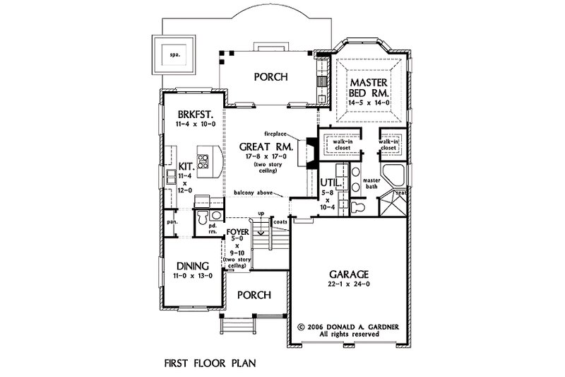 Home Plan - Floor Plan - Main Floor for Traditional House Plan #929-45 - 4 bed, 3.5 bath
