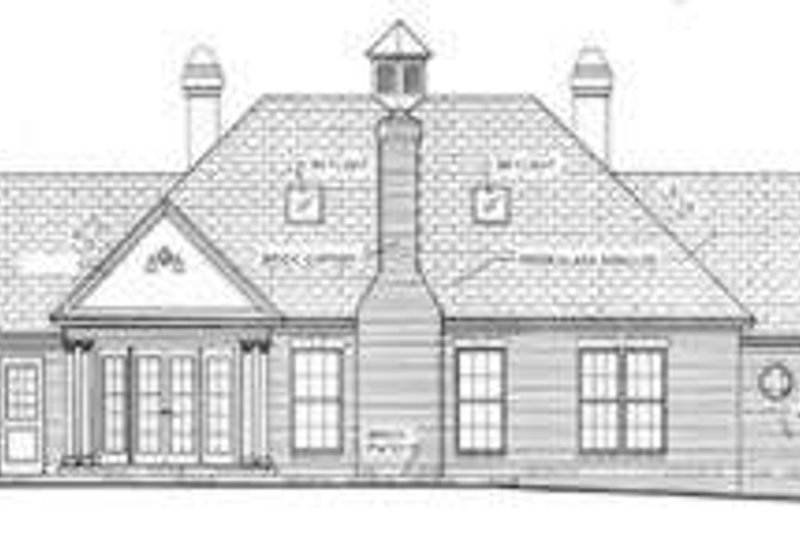 House Blueprint - Exterior - Rear Elevation for European House Plan #406-170 - 3 bed, 2 bath