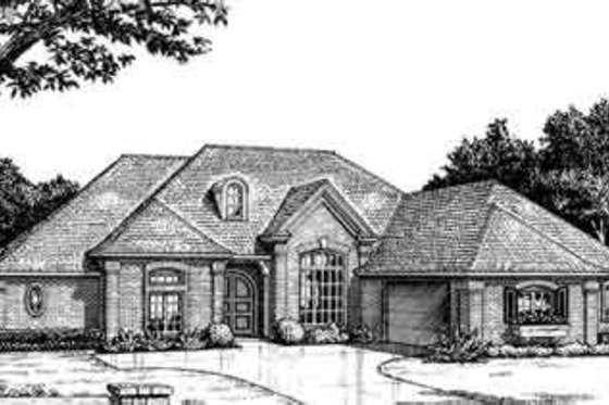 Exterior - Front Elevation for European House Plan #310-245 - 3 bed, 2.5 bath