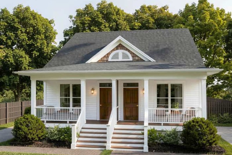 Architectural House Design - Exterior - Front Elevation 2 for Farmhouse House Plan #79-241 - 2 bed, 2 bath
