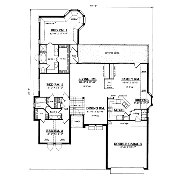 Traditional Floor Plan - Main Floor Plan #42-141