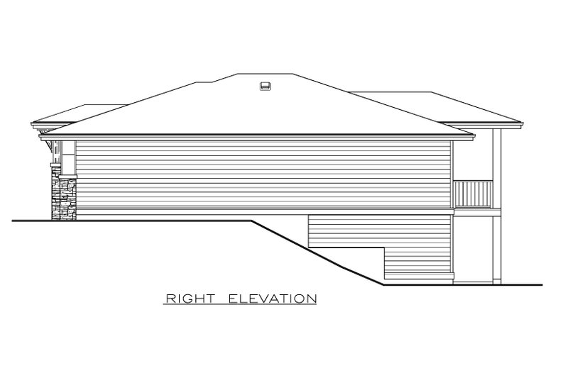Dream House Plan - Exterior - Other Elevation 1 for Prairie House Plan #1100-17 - 2 bed, 2 bath