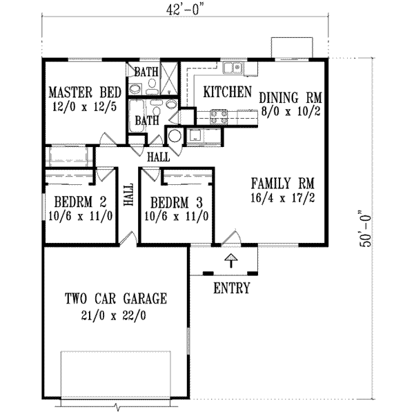Dream House Plan - Adobe / Southwestern Floor Plan - Main Floor Plan #1-1060