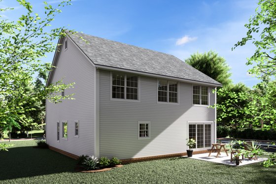 Exterior - Rear Elevation for Cottage House Plan #513-2228 - 4 bed, 2.5 bath