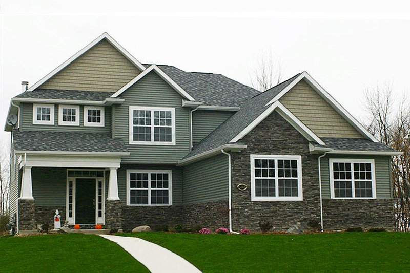 Architectural House Design - Craftsman style home, elevation