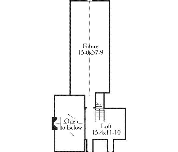 Southern Floor Plan - Upper Floor Plan #406-163