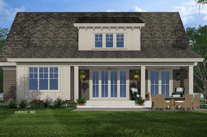 House Plan Design - Exterior - Rear Elevation 1 for Craftsman House Plan #51-1301 - 4 bed, 3.5 bath