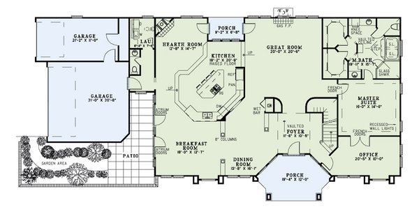 House Blueprint - Ranch Floor Plan - Main Floor Plan #17-2273