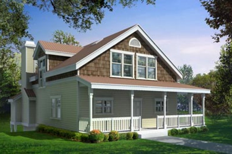 House Plan Design - Bungalow Exterior - Front Elevation Plan #100-213