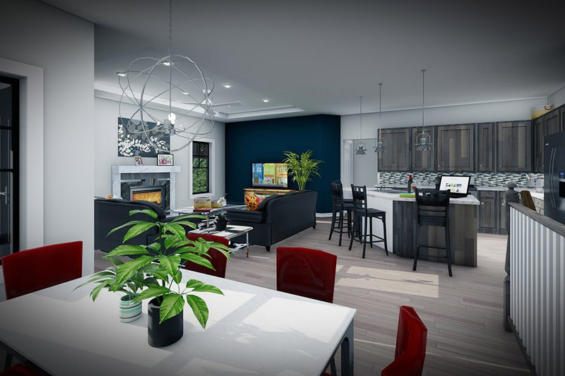 Architectural House Design - Interior - Dining Room for Modern House Plan #70-1526 - 4 bed, 3 bath