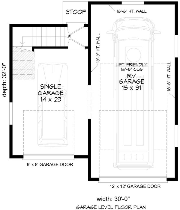 Southern Floor Plan - Main Floor Plan #932-1203