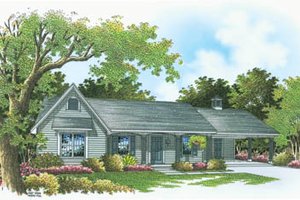 Ranch Exterior - Front Elevation Plan #45-108