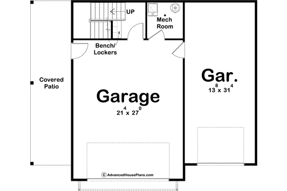 Floor Plan - Main Floor for Modern House Plan #455-285 - 1 bed, 1 bath