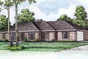 Ranch Exterior - Front Elevation Plan #16-141