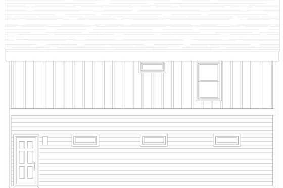 Exterior - Rear Elevation for Modern House Plan #932-386 - 2 bed, 1 bath