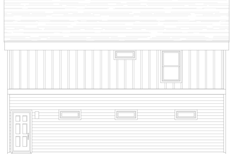 Dream House Plan - Exterior - Rear Elevation for Modern House Plan #932-386 - 2 bed, 1 bath