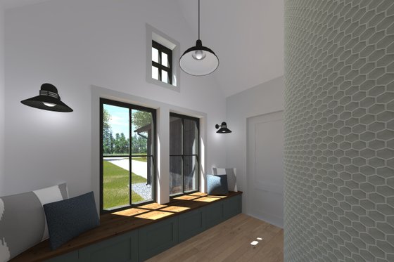 Interior - Entry for Farmhouse House Plan #933-18 - 3 bed, 2 bath