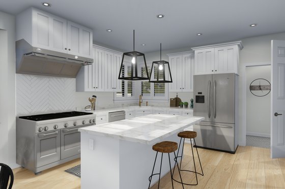 Interior - Kitchen for Craftsman House Plan #1060-65 - 3 bed, 2.5 bath