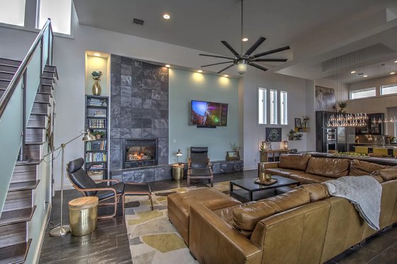 Interior - Family Room 4 for Contemporary House Plan #935-5 - 4 bed, 4 bath