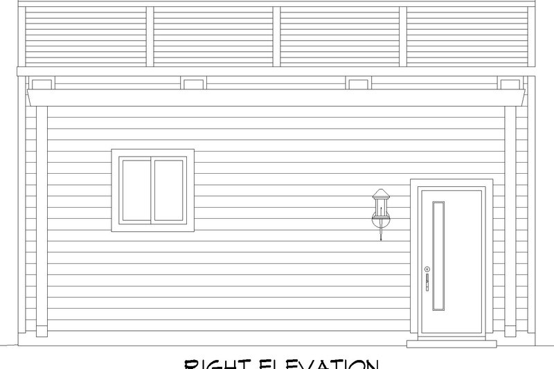 House Blueprint - Exterior - Other Elevation 1 for Contemporary House Plan #932-956, 0 bath