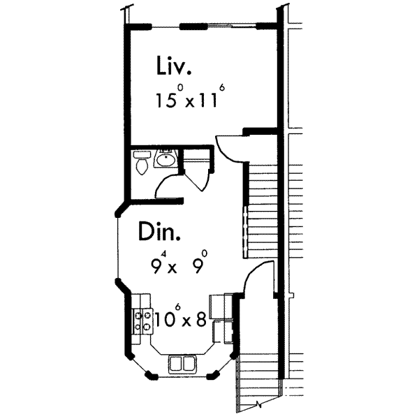 Traditional Floor Plan - Main Floor Plan #303-404