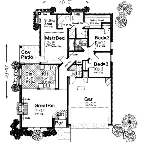 Home Plan - Traditional Floor Plan - Main Floor Plan #310-181